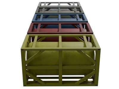 Metal Tank Collaction Low-poly 3D model