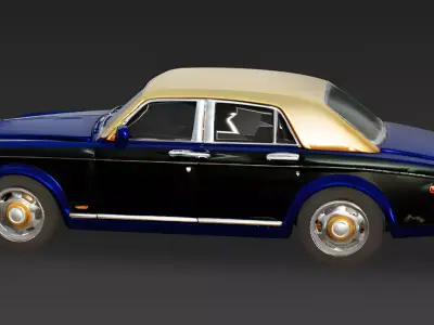 Stylized Executive Luxury Sedan 3D Model Low-poly 3D model