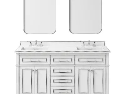 OVE Melpark 60 Greyish Blue Vanity 3D model