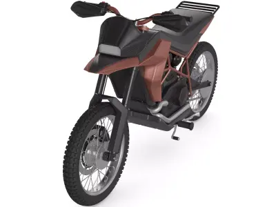 Enduro Motorcycle 3D model buy