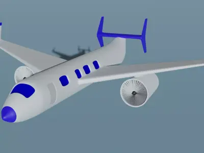 Passenger plane 3D model
