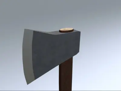 Woodcutting axe Free low-poly 3D model