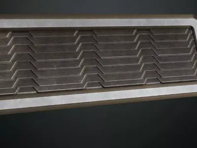 Zigzag Industrial Metal Vent PBR Seamless Texture