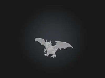 Realistic Dragon Model Low-poly 3D model