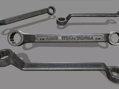 wrench Low-poly 3D model 23