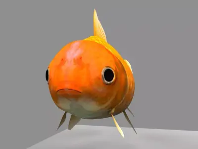 Golden fish 3D model purchase