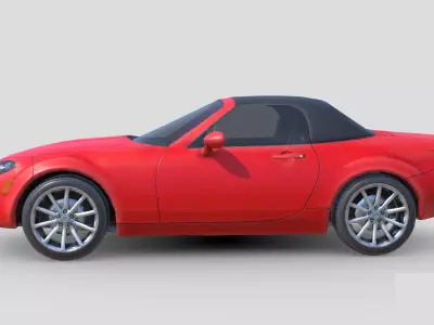 Low Poly Car - Mazda MX-5 2009 Low-poly 3D model