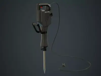Jackhammer 1A Low-poly 3D model
