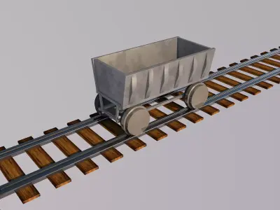  Mining trailer 3D model