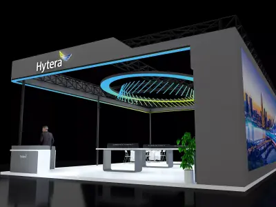Modern Exhibition - Booth - Interior Design of Exhibition Stand 3D model