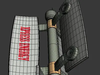 X Wind Turbine 3D model