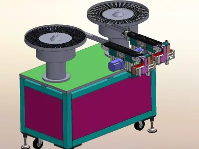 Bearing and gear vibration plate equipment 3D model