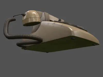 Lowpoly Pbr Vintage Phone Low-poly 3D model