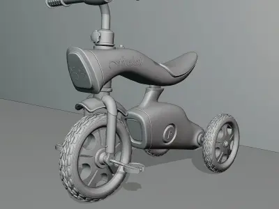 Childrens plastic tricycle 1 3D model