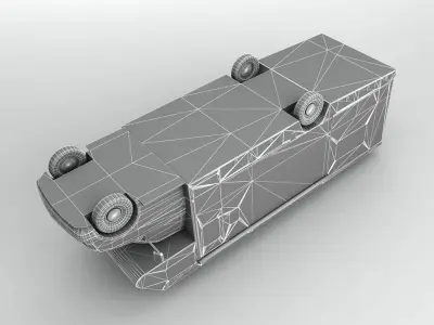 Vintage RV Recreational Vehicle Motorhome Low-poly 3D model