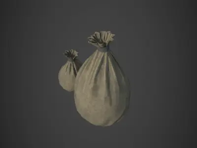 Sacks Low-poly 3D model