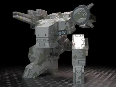 Metal Gear REX Low Poly Low-poly 3D model