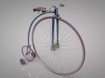 Bicycle - penny farthing  3D model