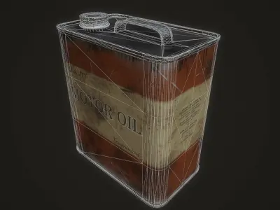 Motor Oil Canister Game Prop for FREE Free low-poly 3D model