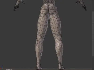 Bipedal Humanoid Creature BASE MESH Free 3D model