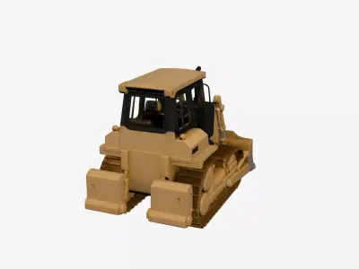 Bulldozer Construction Vehicle 3D Model Heavy Machinery 01 3D model