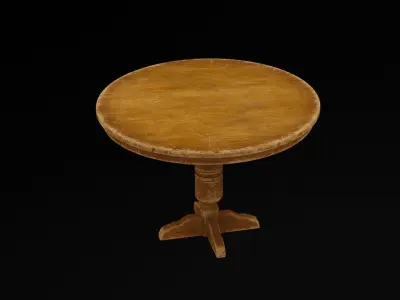 Gathering Dinning Table Low-poly 3D model