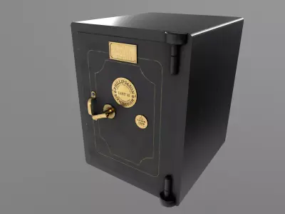 Old Safe Low-poly 3D model