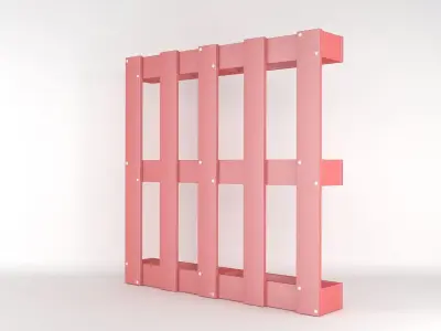 Pallet shelving unit 3D model