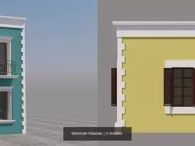 Mexican Houses 3D Model Collection get