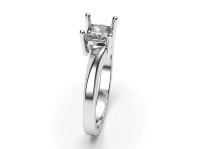 solitaire with ring sizes  8 part S68 3D print model