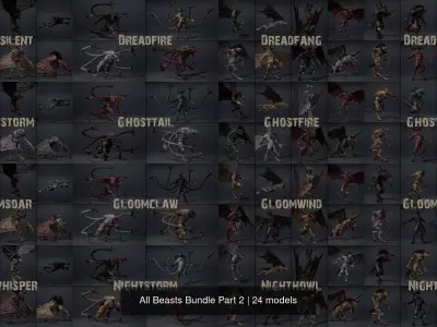 All Beasts Bundle Part 2 3D Model Pack