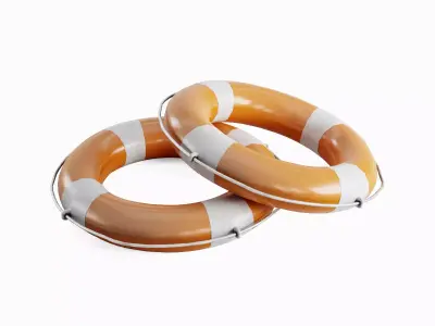 Lifebuoy 01 Low-poly 3D model