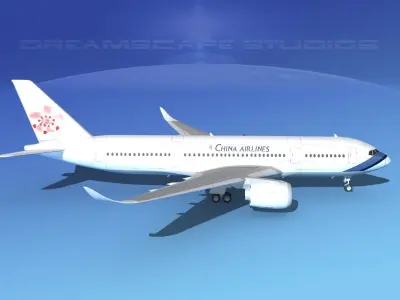 Airbus A350-800 China Airlines 3D model