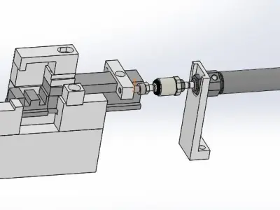 A vibrating disc feeding mechanism 3D model