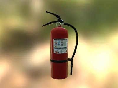 Fire Extinguisher Low-poly 3D model 9