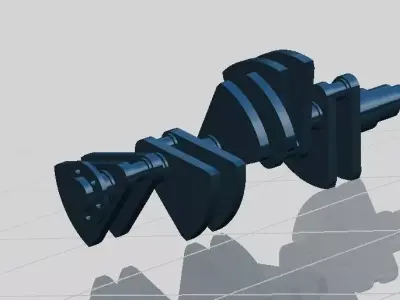 Crank shaft Free 3D model by richardpasala