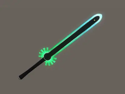 Beam sword Low-poly 3D model