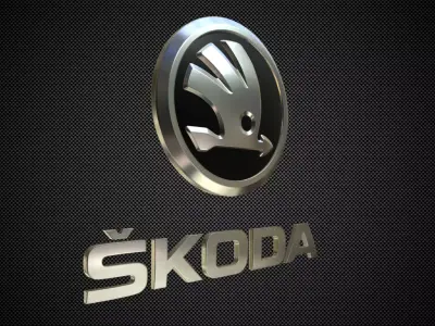 skoda logo 3D model by 3dlogoman