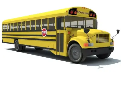Classic School Bus 3D model