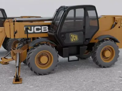 JCB Telehandler Low-poly 3D model