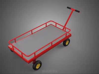HAND MOVING TRUCK TROLLEY CART WHEEL PALLET DELIVERY LOAD JACK 3D model