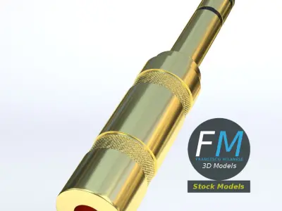 Stereo jack plug 3D model