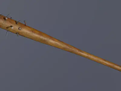 Low Poly PBR Baseball Bat Low-poly 3D model
