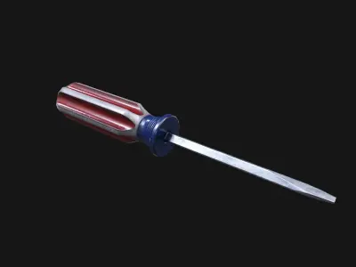 Screwdriver Low-poly 3D model 5