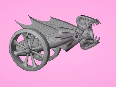 canon Low-poly 3D model by tomweissenbach-dd61bb