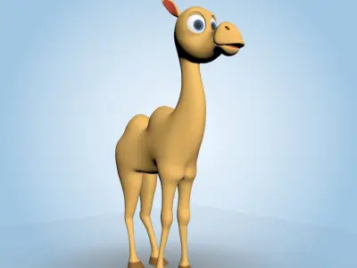 Camel cartoon 3D model