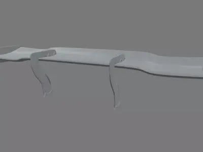 Car Spoiler 013 Low-poly 3D model