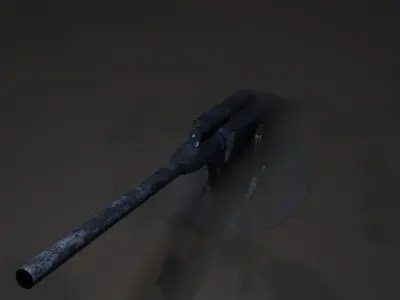 GameReady Rigged LowPoly WW2 Artillery Free low-poly 3D model