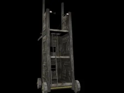 Siege Tower Low-poly 3D model buy
