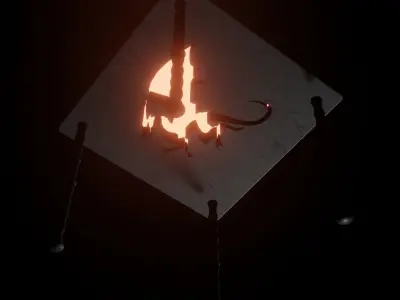 Dragon Carved Table with four legs 3D model